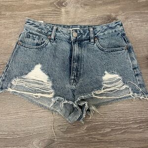 PacSun Blue Distressed Jean Shorts